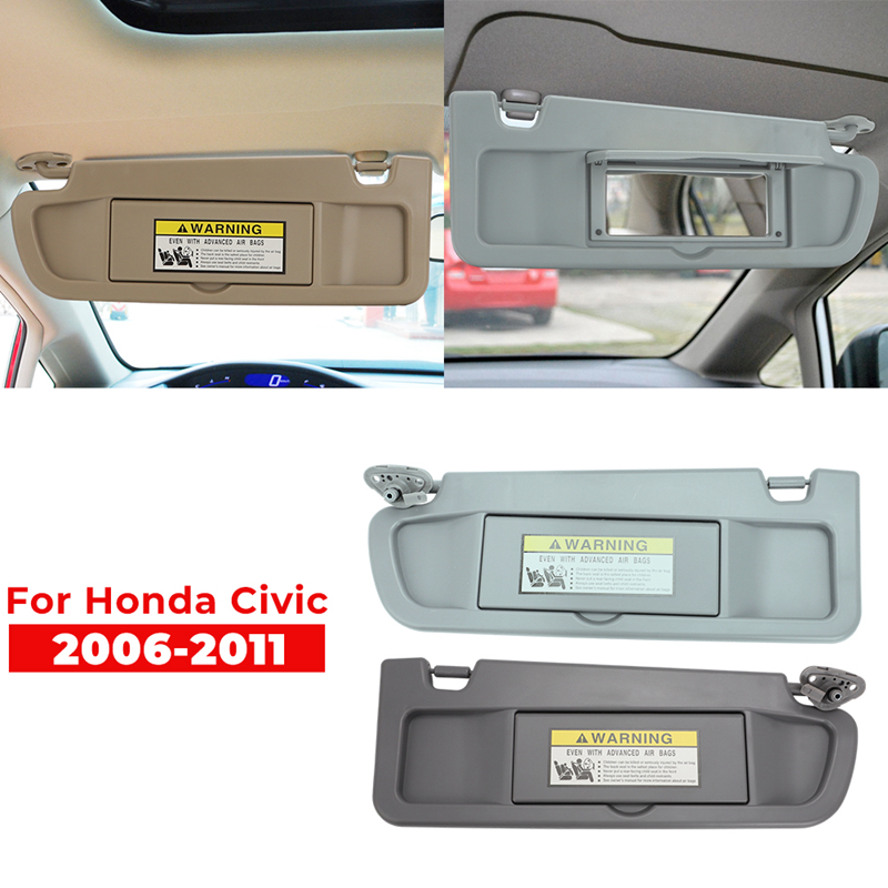 For Honda Civic 2006-2011 Car Sun Visor Shade Left Right Driver Passenger Side Sunvisor Sunshade Panel Sunshield 83230-SNA-A01ZB
