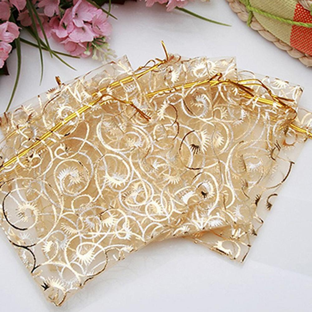 Hot Sales!! 25 Pcs Drawstring Gifts Pouch Mini Exquisite Figure Organza Jewelry Gift Storage Pouch for Wedding