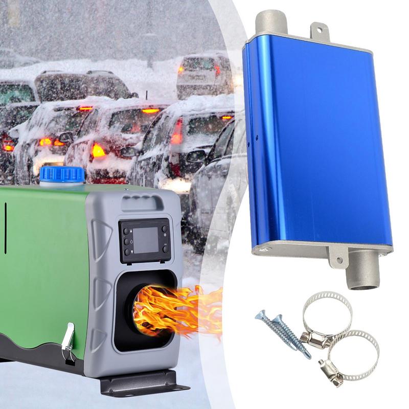 24mm Muffler Parking Heater Exhaust Pipe Muffler Heatproof Reduce Noise Aluminum Alloy Air Heater Exhaust Silencer