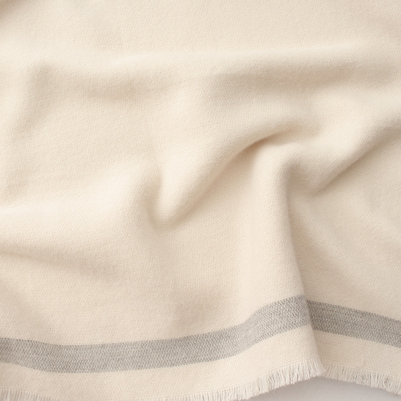 Original Brand Blanket Scarf Women Beige Color Stripe Cashmere Scarves Female Winter Thick Warm Shaw Wraps Bufanda