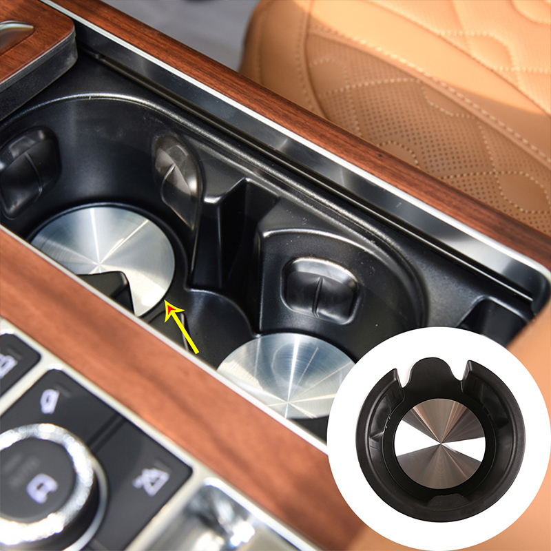 cheya ABS Car Cup Holder Water Drinks Holder Trim for Land Rover Range Rover Vogue Sports Discovery 4 5 LR4 LR5 Accessories