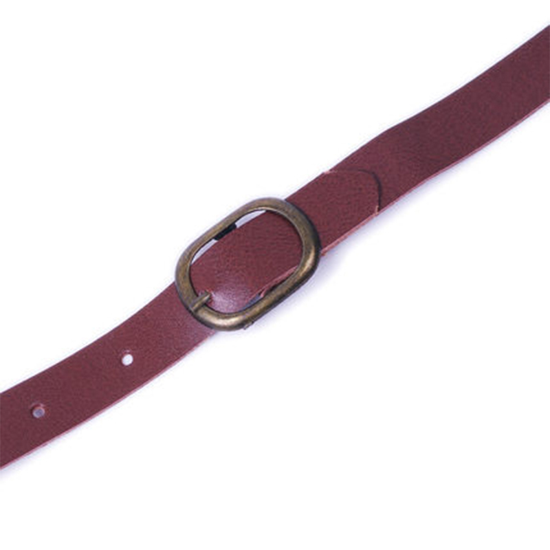 Women's Suspenders Retro bronze 3 buckle 1.3cm wide Synthetic Leathe ladies Pants Suspenders Woman Straps gift