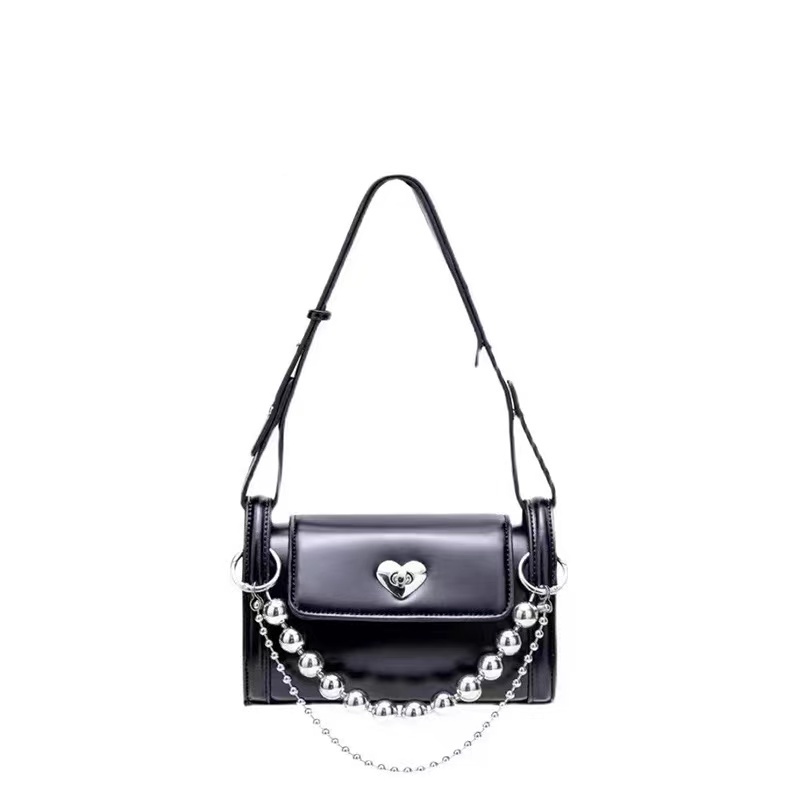 High quality niche design spicy girl lock buckle, love chain cylindrical bag women's new high-end feeling single shoulder crossbody bag trendy tr