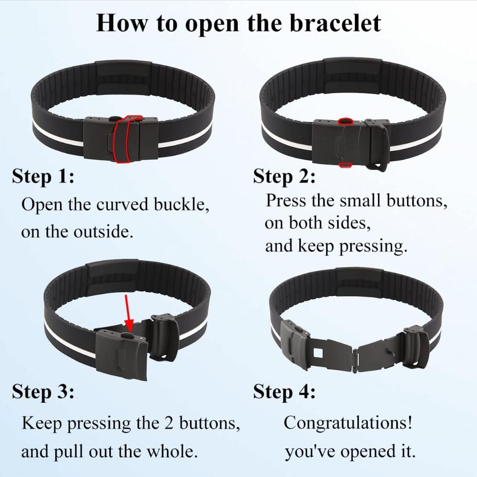 Personalized Medical ID Bracelet Custom Medical Alert Bracelets Record a QR Code for Mobility Pass Safety Silicone Wristband