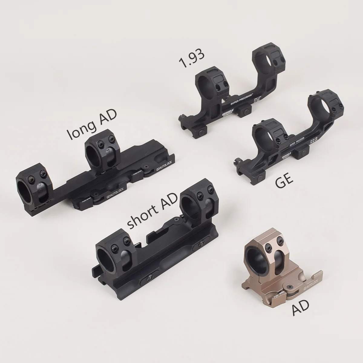 LAMBUL Tactical GE Automatics Scope Hunting Airsoft Accessories ar15 Double Clamp Metal Riflescope 1.5 1.93 Mount For 20mm Rail