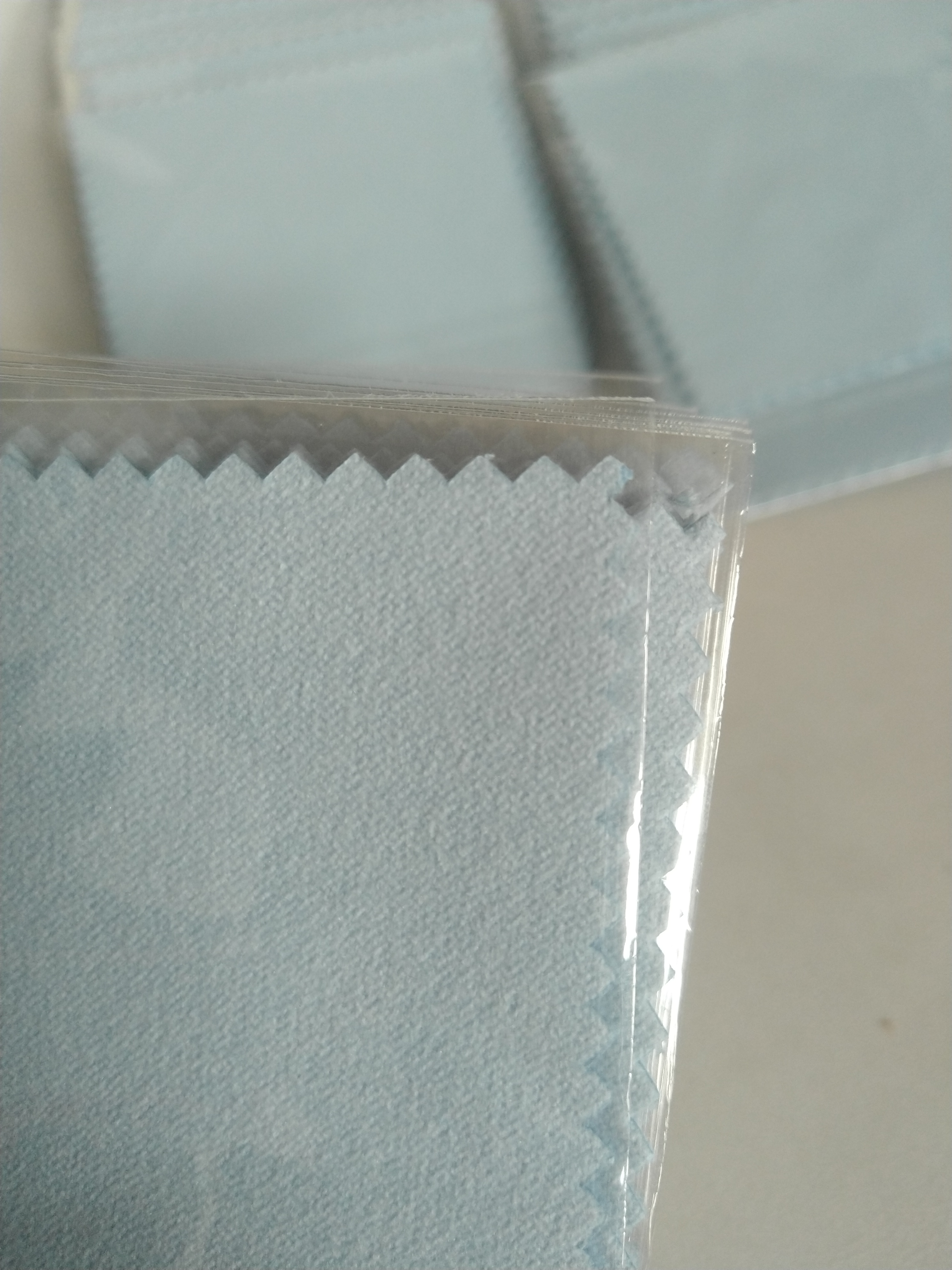 50 100 Pieces Cleaning Silver Polishing Cloth With OPP Bag for Sterling Silver Jewelry Anti Tarnish Blue Color Microfiber Suede