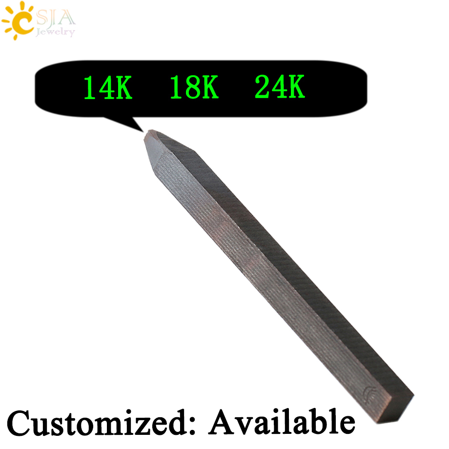 CSJA Durable 14K 18K 24K New Straight Shank Imported Steel Stamps Mold Punch Marking Metal Tool for Women Men Jewelry E395