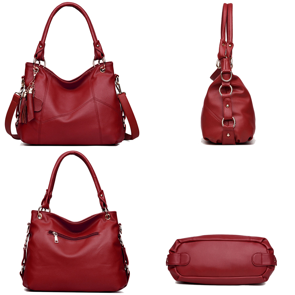 White Leather Tassel Luxury Handbags Women Bags Designer Ladies Hand Crossbody Bags For Women Shoulder Bag Big Casual Tote Sac