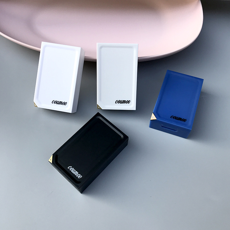 INS Matte texture solid color contact lens case with mirror MINI Fresh beauty lens case contact lens storage box gift