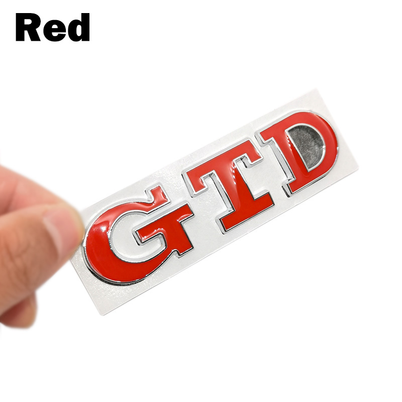 1pcs Car 3D Metal GTD Decals Head Grill Emblem Rear Badge For VW VOLKSWAGEN Golf 2 4 5 6 7 8 R MK4 MK5 MK6 MK7 Styling Sticker