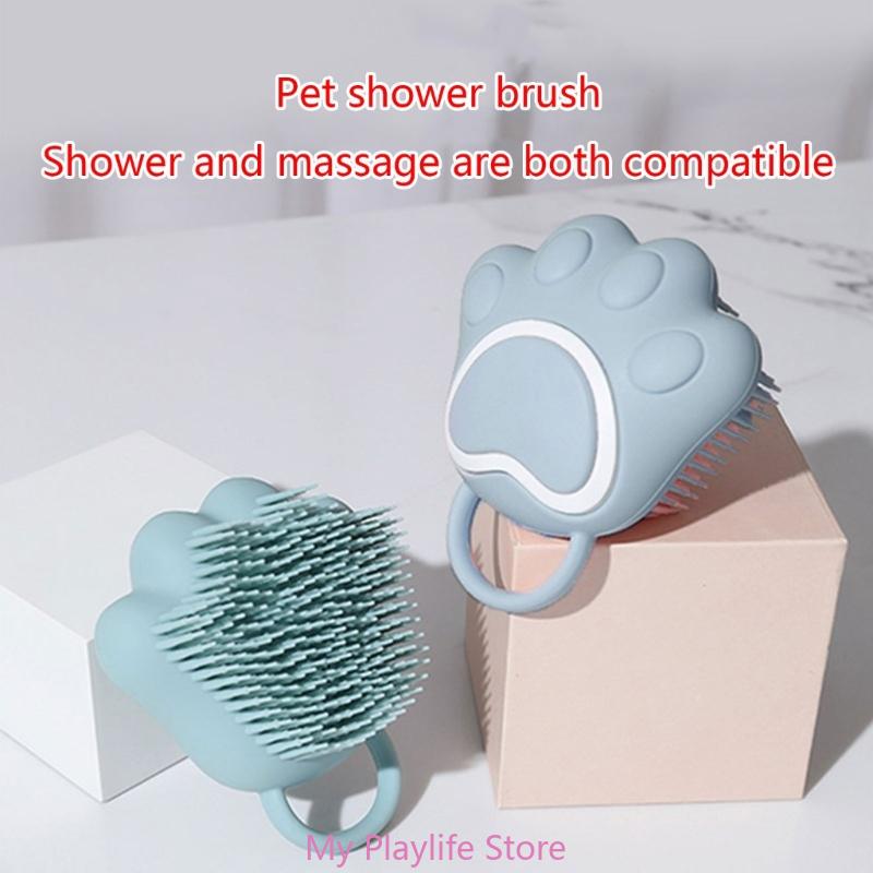 Silicone Pet Bath Brush Dog SPA Massage Comb Dogs Cats Shower Hair Grooming Comb Dog Cleaning Brush Pet Supplies