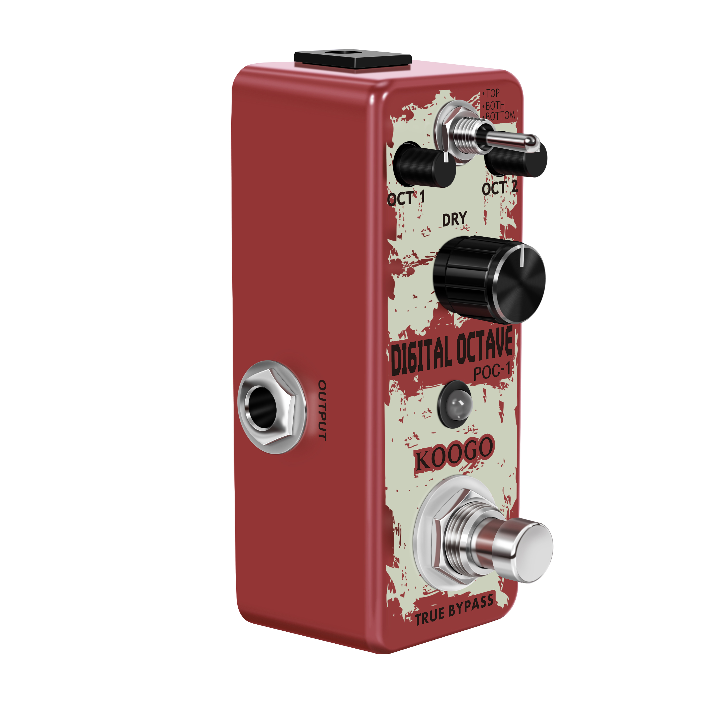Koogo LEF-3806 Pure Octpus Guitar Pedal Electric Guitars Digital Octave Pedals 11 Different Octaves Modes Precise Polyphonic Oct