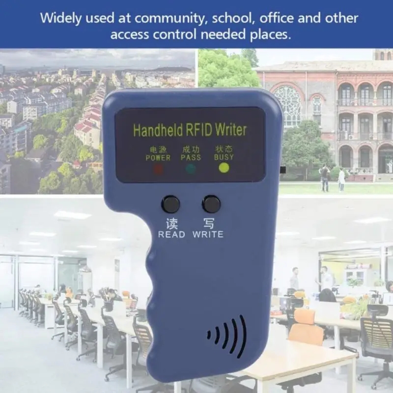 25Khz Rfid Duplicator Card Reader Portable Em4100 Copier Writer Video Programmer T5577 Rewritable Id Keyfobs Em4305 Tags