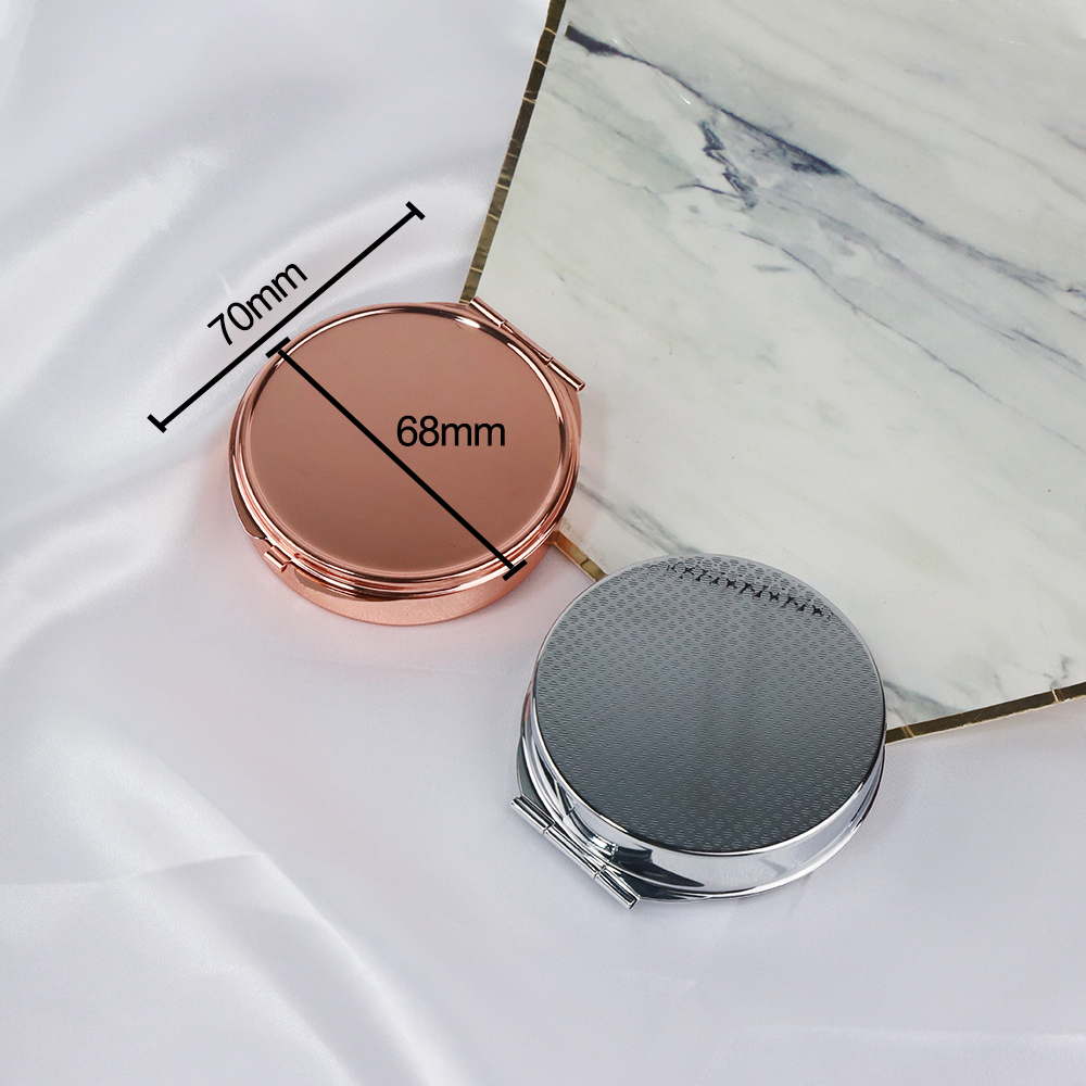 5/10pcs 68mm Round Pill Box with Mirror Blank Compartment Three Days Pill Box Container Drug Holder Medicine Tablet Pill Box