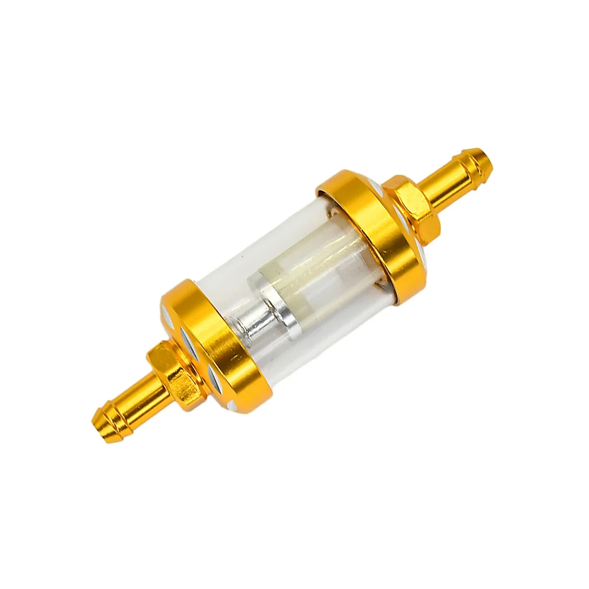 8mm CNC Aluminum Alloy Glass Motorcycle Gas Fuel Gasoline Oil Filter Moto Accessories for ATV Enduro Dirt Pit Bike Motocross