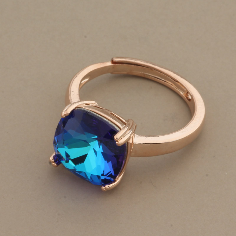 2022 Jewelry Trend Luxury Square Shape Classic Design Rings For Women Jewellery Party Wedding Ring Vintage Jewelry Gift