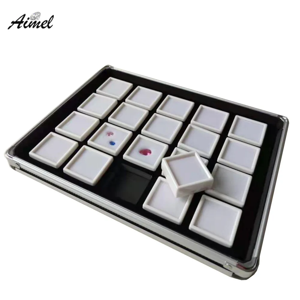 30/20/12 Cells Loose Diamond Display Tray Gemstone Storage Box Necklace Earring Jewelry Organizer Gems Packaging Box