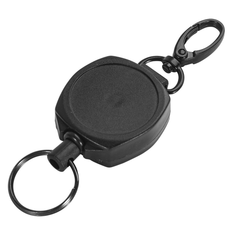 70CM Multifunctional Roll Retractable Keychain Bag Recoil ID Card Holder Keyring Key Chain Kevlar Fibre Rope Key Ring H45