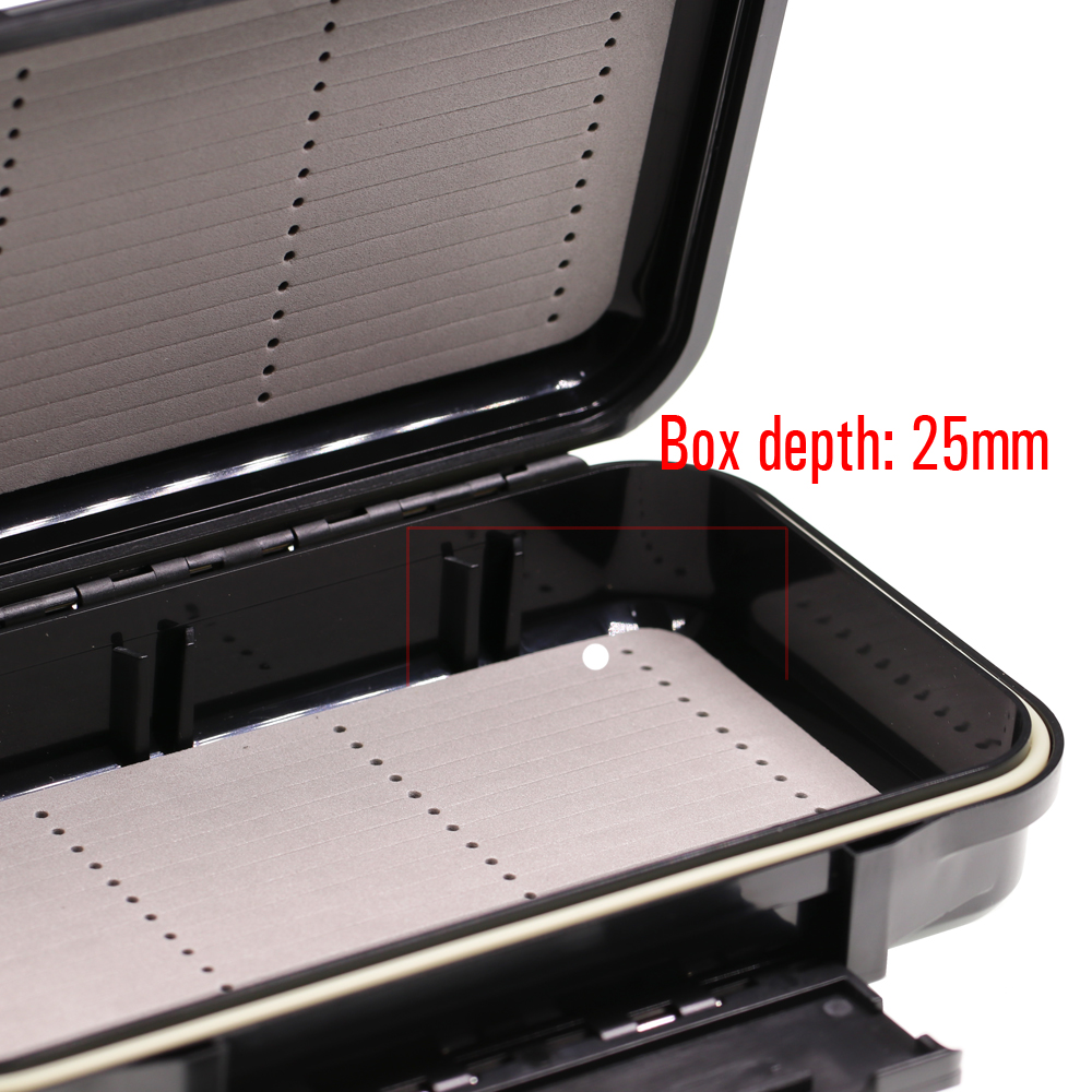 ICERIO Fly Fishing Tackle Box Lure Fish Hook Waterproof Double Sided Plastic Baits Storage Case Strength Flies Fishhook Box