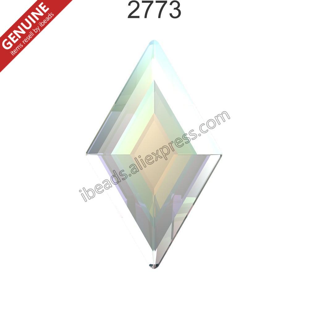 (1 piece) 100% Genuine 2773 Rhombus shape Flat Back no hotfix Crystals Stone loose rhinestones for nail art tooth gems jewelry