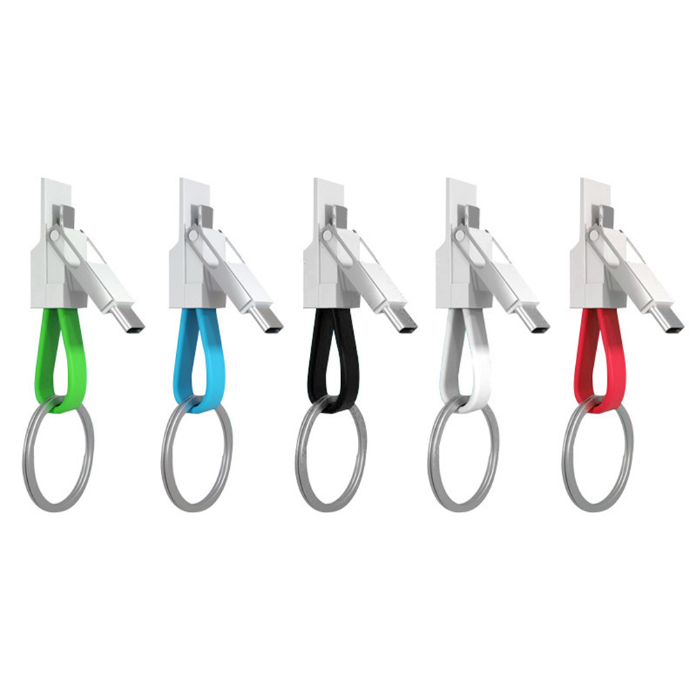 3 in 1 Magnetic Key Chain Micro USB Type C Data Charge Cable For iPhone Magnetic Data Cable Key Rings Charging Keychains
