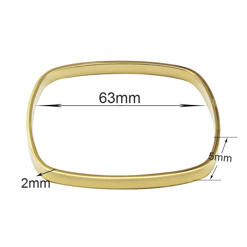 COUYA 2018Square 3 Color Rose Gold Classic Simple Style Bangles Indian Jewelry Bracelete Cuff Bracelets Woman's Jewellery