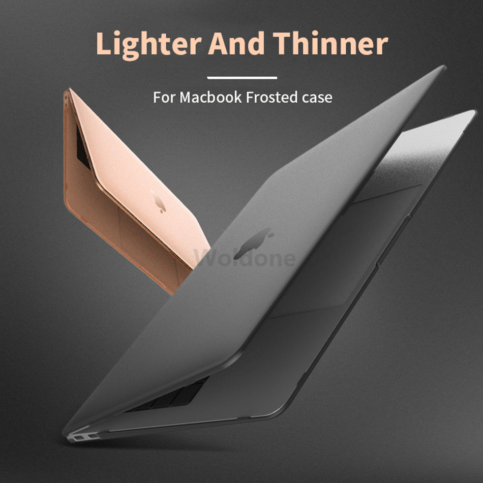 Matte Frosted Case Laptop Case for Apple MacBook Air M1 Pro 13.3 15 13 12 Inch Case New Pro 13 A1932 A1989 Cover with Touch Bar