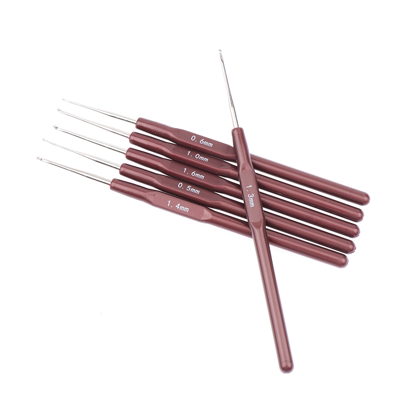 Superfine Crochet Hook 0.5-2.5MM Micro Hook Needles For Wig Making Crochet Locs Braids Weaving Needle Tools Knitting Needles Set