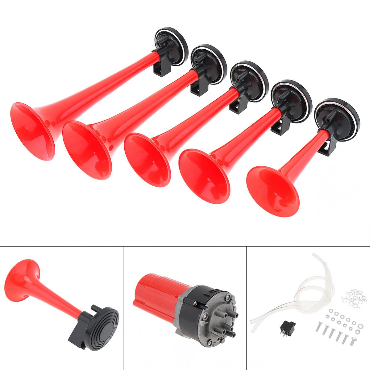 Universal 5 Trumpet 125db 12V 5 DIXIE Musical Air Horn Dukes of Hazzard General Car Truck Boat Busses Air Compressor