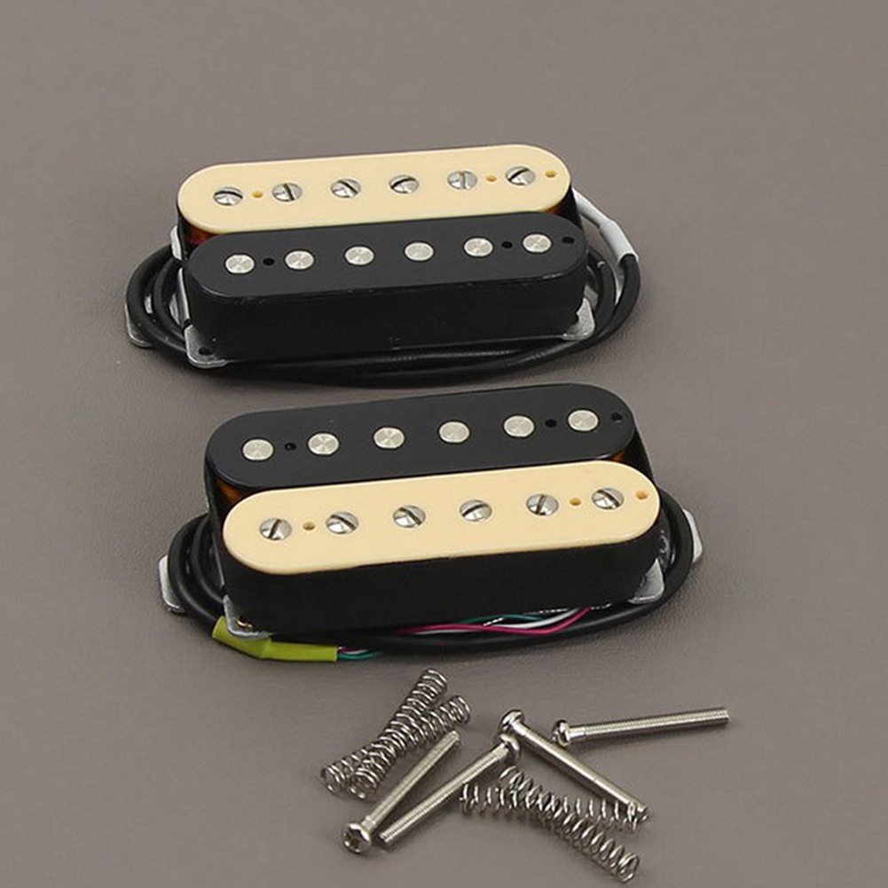 1 Set Ceramic Guitar Pickup Humbucker Double Coil Neck Bridge For ST SQ Electric Guitar Replacement Accessories