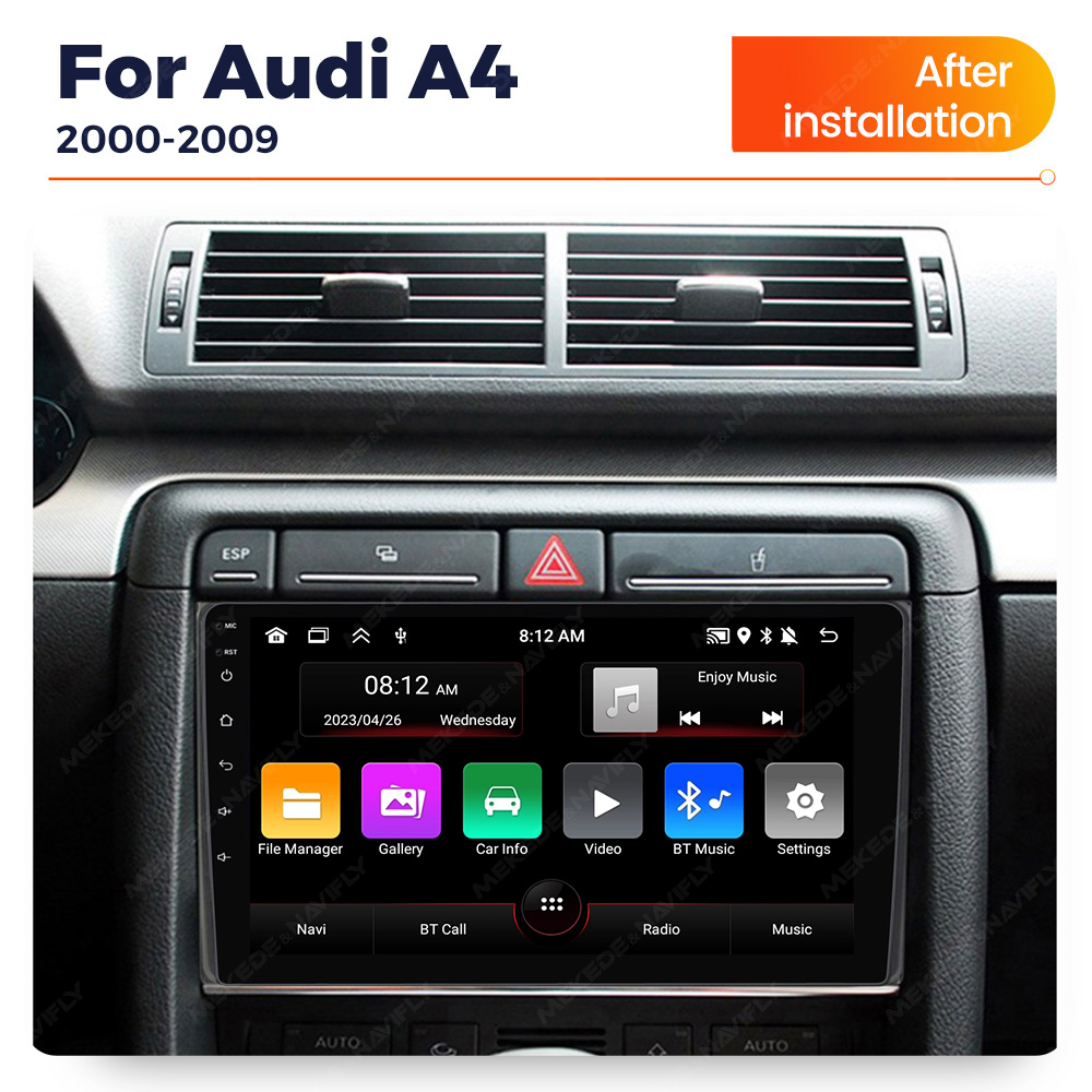 MEKEDE Android 13 Car Intelligent System for Audi A4 B6 B7 S4 RS4 SEAT Exeo 2002-2008 Radio Multimedia For Carplay Android Auto