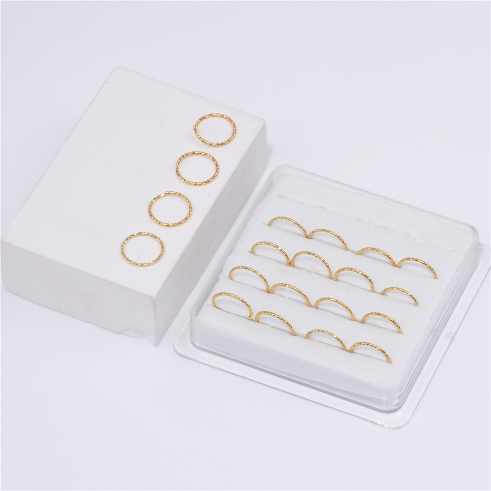 20Pcs Twisted Nose Rings for Women Men Nostril Septum Body Piercing Jewelry 10MM Thin Nose Hoop Ring Soft Adjustable