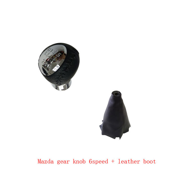 5 speed/ 6 Gear Car Shift Gear Knob PU Leather Boot Gaitor For MAZDA 3 2003 2004 2005 2006 2007 2008 2009 Accessories