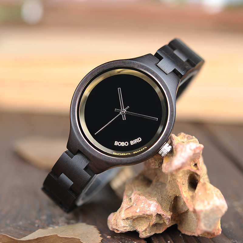 BOBO BIRD Women Watch Wooden Bamboo Quartz Watches Ladies Wristwatch relogio feminino with Full Wood Band in Gift Box