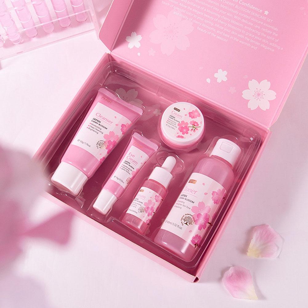 Facial Cleaner Korean Face Serum Peeling Gel Moisturize Fade Dark Circles Eye Cream Cosmetics Skin Care Set