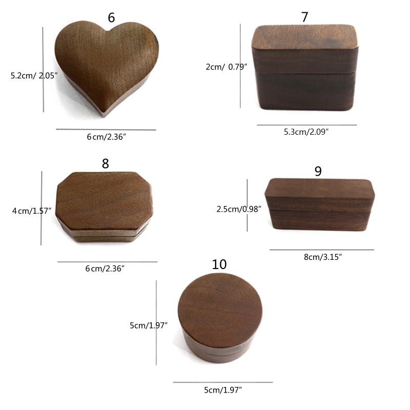 Ring Box R58e Engagement jewelry organizer For Proposal Wood Box - Ring Holder Jewelery