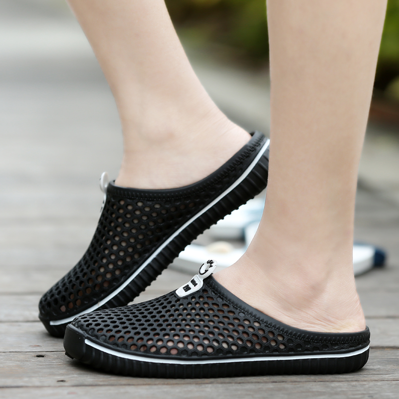Summer Men Women Slippers Quick Dry Bathroom Slippers Indoor Massage Home Slides Outdoor Clogs Garden Shoes Beach Sandals Mules