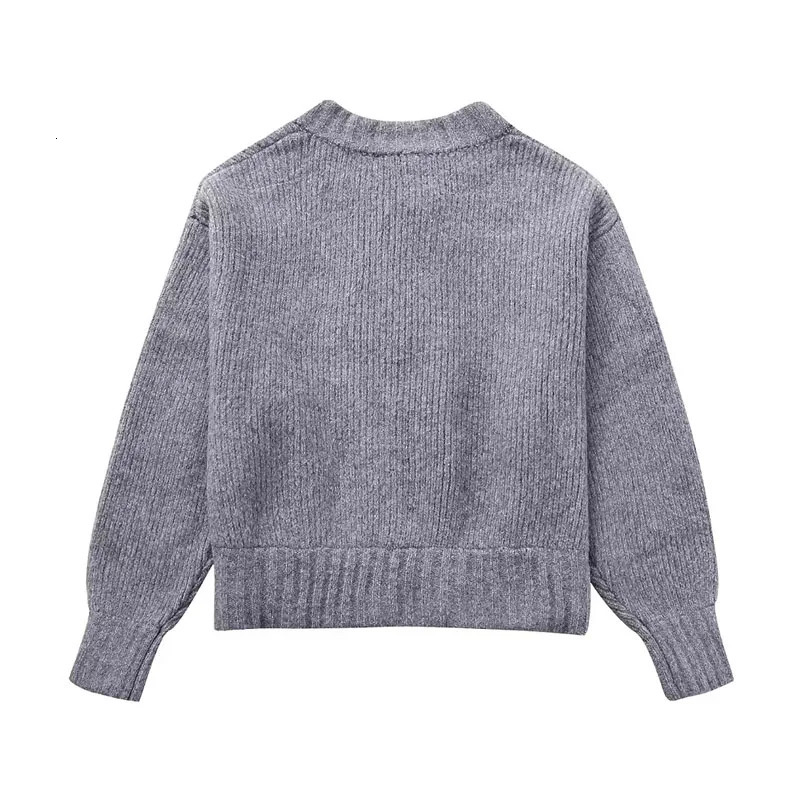 TRAF Sweater Cardigan for Women jacket tricots Coat Knit Outerwears Autumn Winter Woman Fashion Knitwears 240617