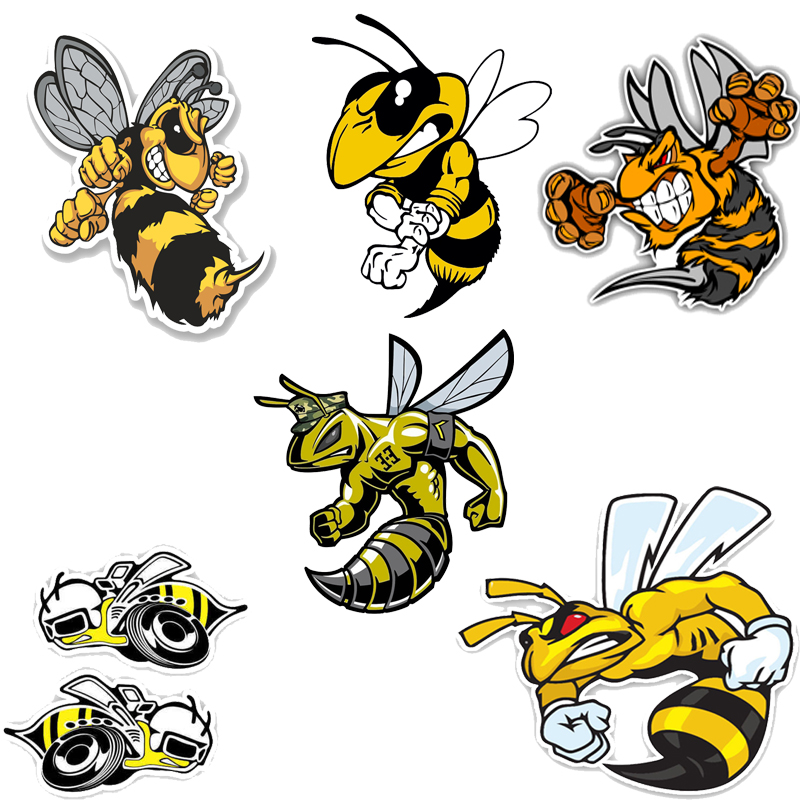 Hot Reflective Car Stickers Terror Blue Hornet Wasp Decals for Motorcycle Car A4 Car Decorative KK Apply To Car Window window