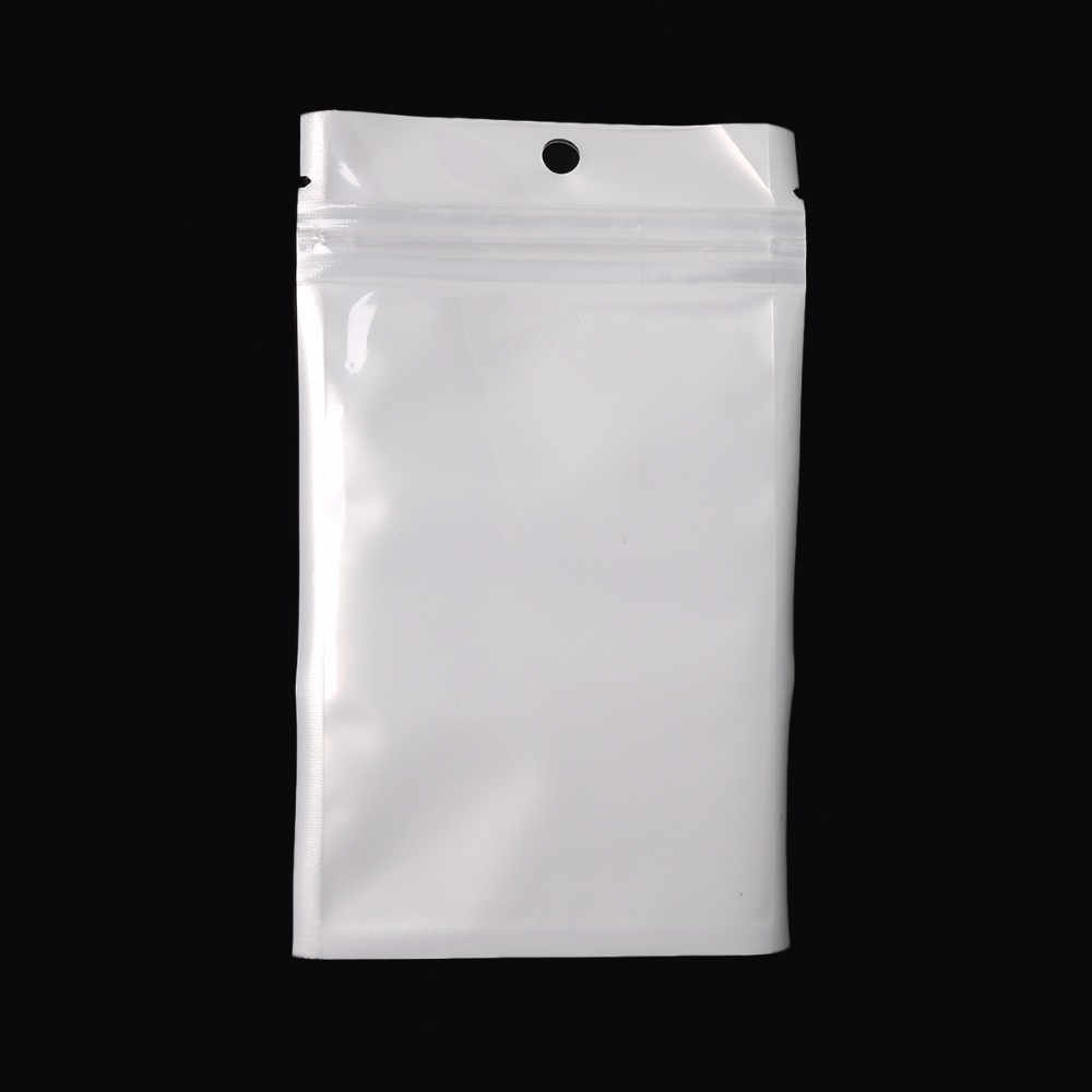 Pick Size 9 ! White/Clear Self Seal Zipper Plastic Retail Packaging Pack Bag Ziplock Zip Lock Bag Package Hang Hole