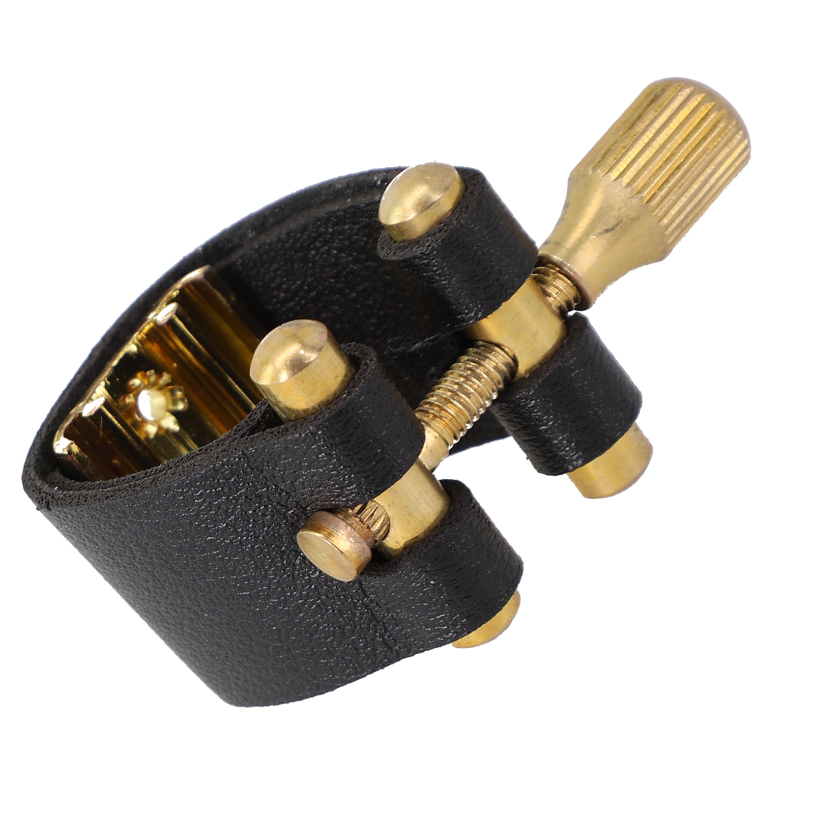 Mouthpiece Ligature Soprano Sax Mouthpiece PU Leather Saxophone Accessories Black For Soprano Sax Meta Durable