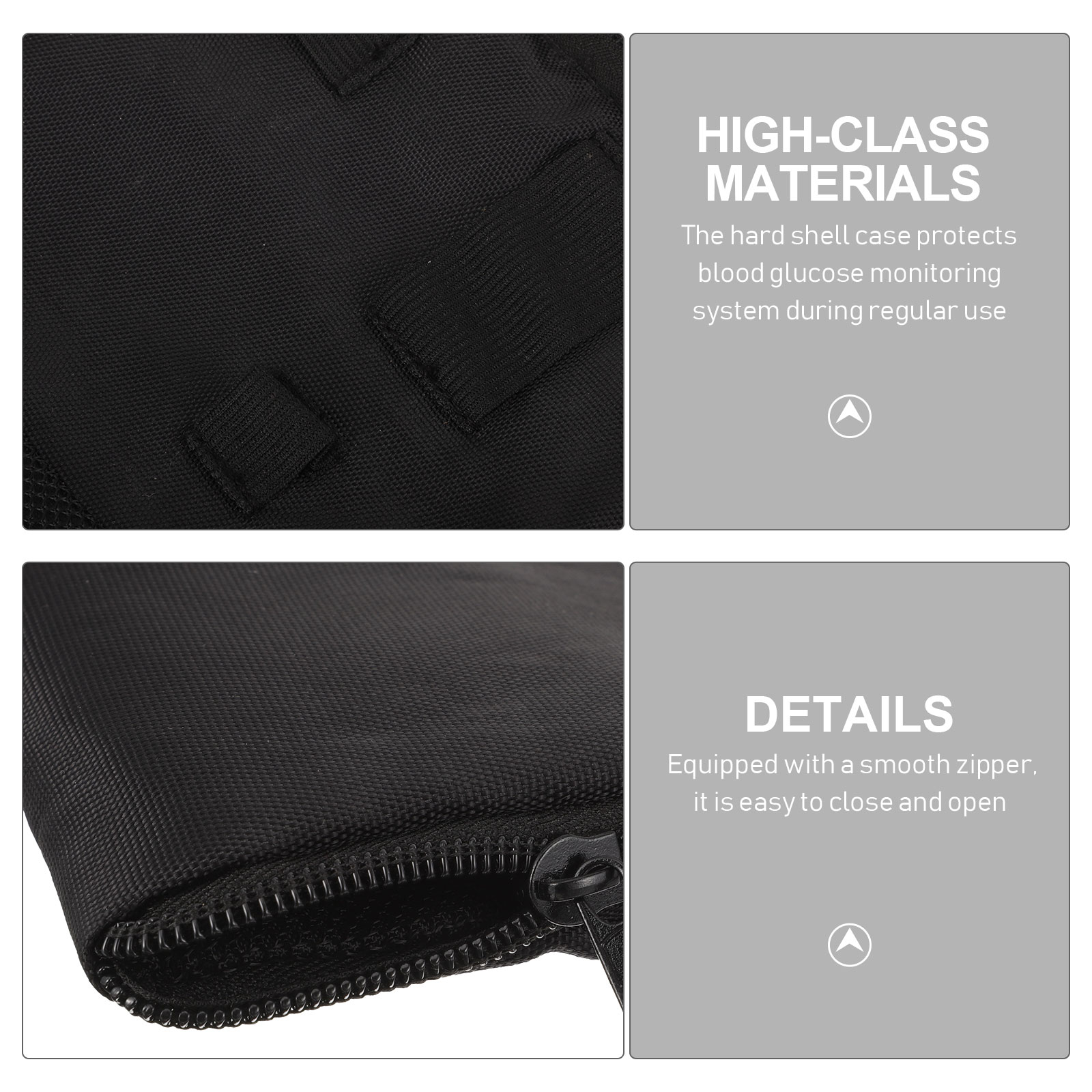 Diabetes Bag Case Blood Glucose Meter Organizing Portable Monitor Pouch Carrier Zipper Storage Bag For Blood Glucose Meter