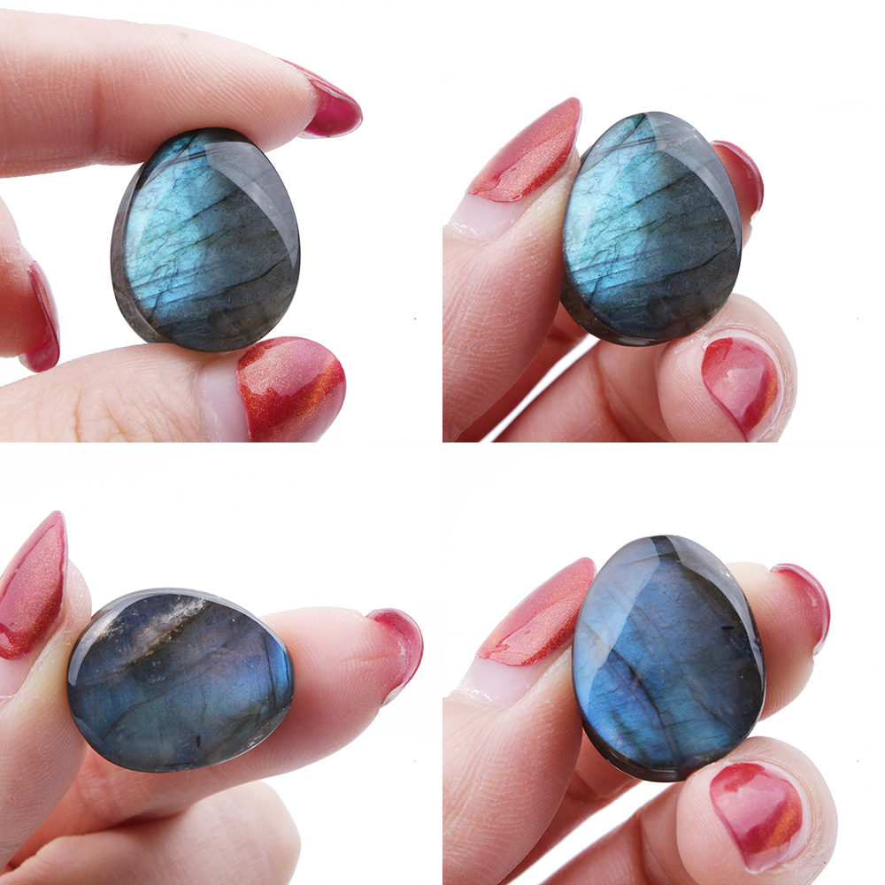 Organic Labradorite Stone Ear Plugs Tunnels Flesh Double Flared Ear Gauges Expander Teardrop Piercing Oreja Labret Body Jewelry