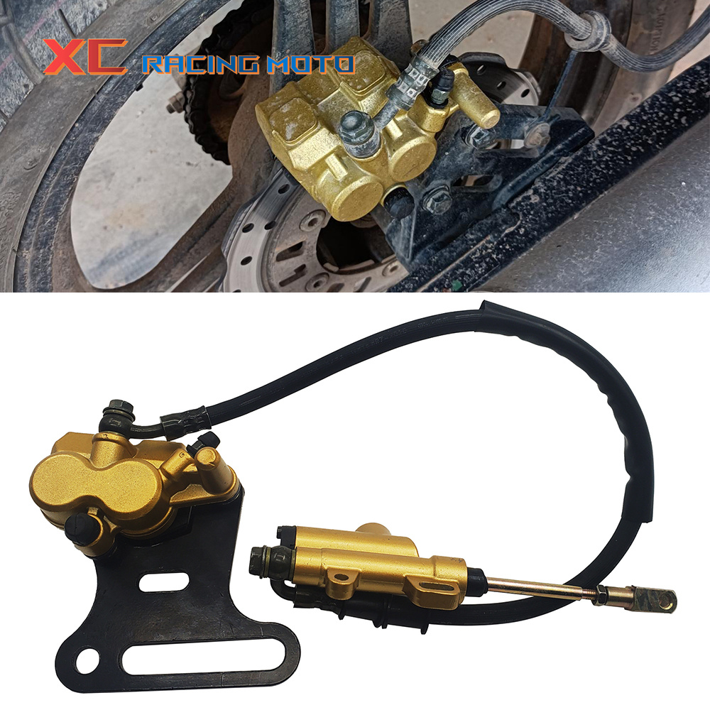 Motorcycle Rear Disc Brake Caliper Brake Pump Brake Assembly For 70cc 90cc 110cc 125cc 150cc 200cc 250cc ATV Dirt Bike Universal