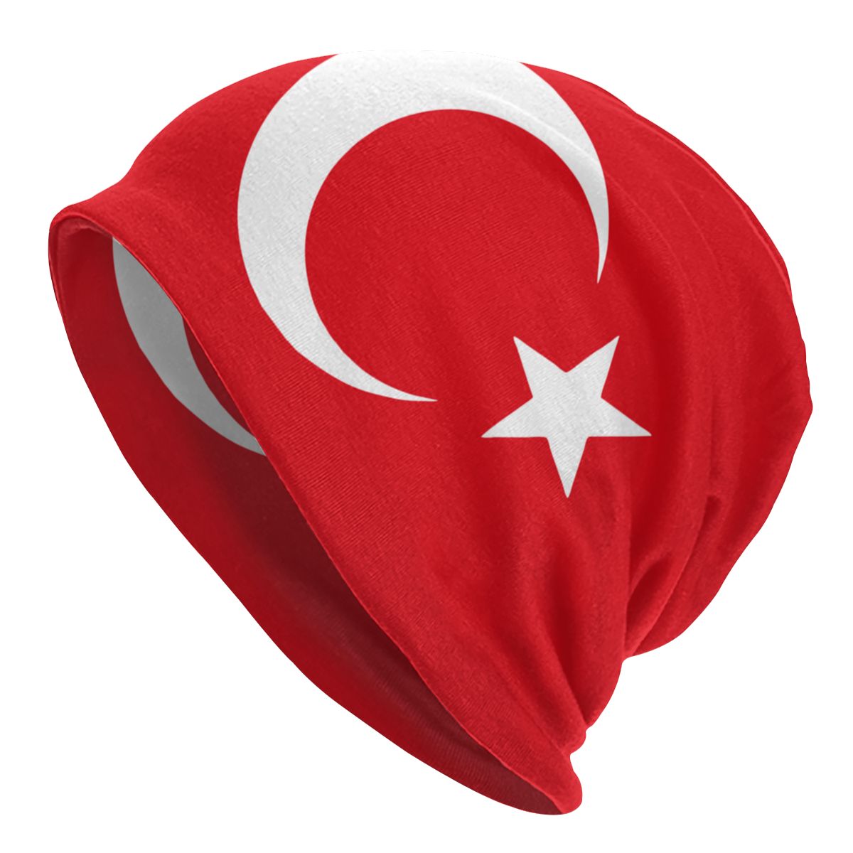 Turkey Turkiye Flag Bonnet Hat Turkish Knitting Hats Goth Street Skullies Beanies Hats Unisex Spring Warm Dual-use Cap