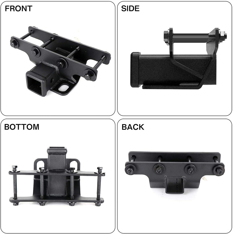 Rear Towing Trailer Hitch Receiver 2inch Steel Tow Connector Accessories for Jeep Wrangler JK JL JLU 2 & 4 Door 2007-2023