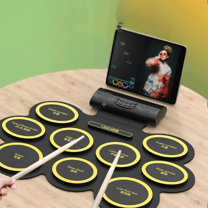 Digital Music Electronic Drums Pad Adults Practice Pad Portable Trigger Drum Instrument Kids Pedal Tambor Eletronico Electronics