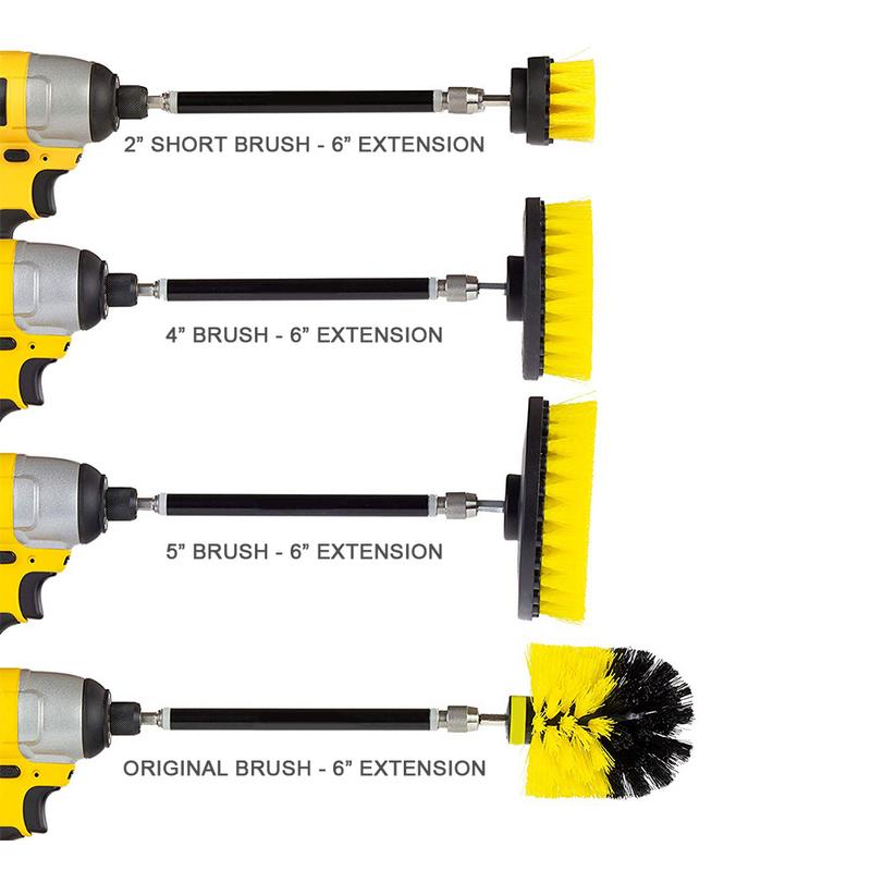 5Pcs Electric Scrubber Brush Drill Brush Kit Power Scrubber Wash Cleaning Brushes Tool Plastic Round Cleaning Brush For Carpet