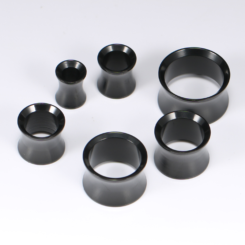 2Pcs/Lot Surgical Steel Ear Gauges Earrings Men Double Flared Flesh Tunnel Piercing Plugs Expander Body Jewelry Black 6-16mm New