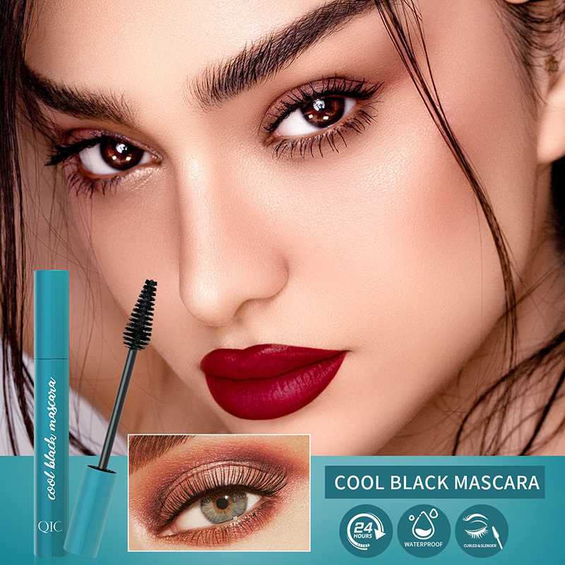QIC New 4D Waterproof Mascara Makeup Easy To Wear Eye Lash Curling Mascara Eyes Eyelash Thick Black Liquid Pen Lashes